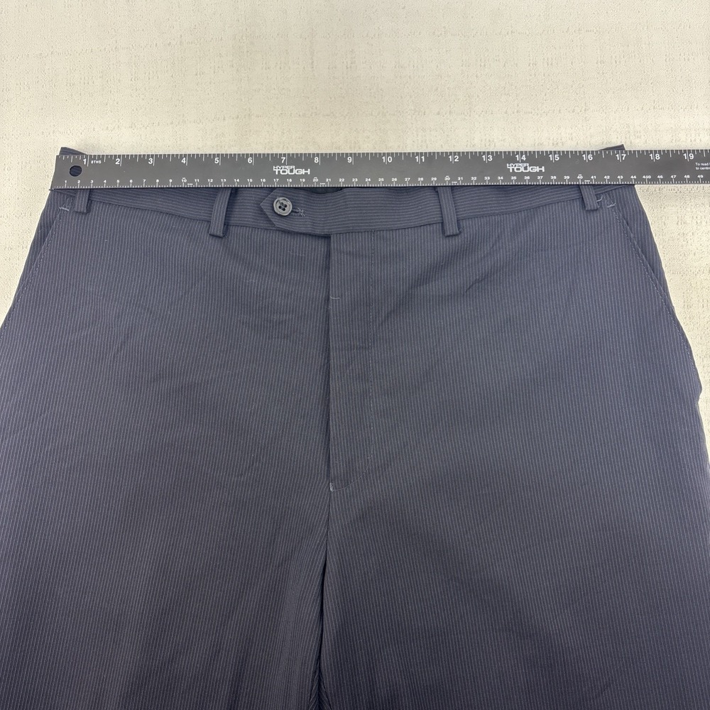 Michael Kors Mens Navy Pinstripe 2 Piece Suit Wool Size 42L Pants 34x32 - Picture 12 of 16